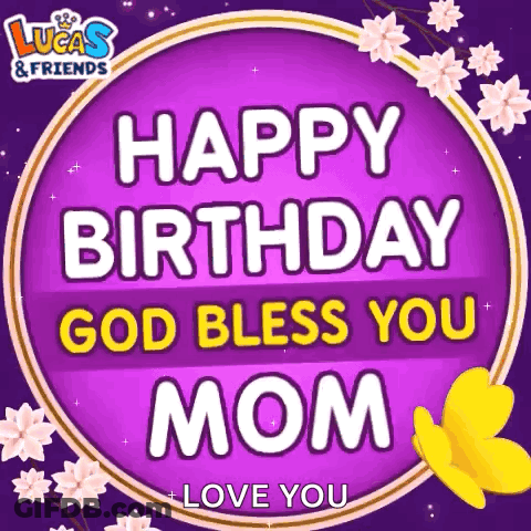 Lucas And Friends Birthday Card For Mom GIF