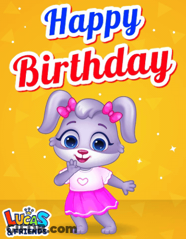 Lucas And Friends Bunny Greeting Card GIF
