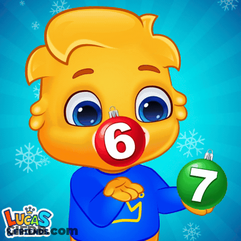 Lucas And Friends Cartoon Character Holding Christmas Ornament GIF