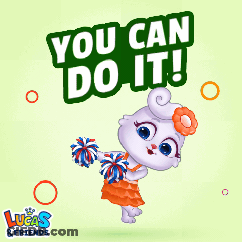 Lucas And Friends Cheerleader With Pom Poms GIF