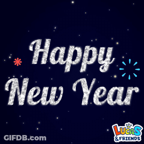 Lucas And Friends Happy New Year Card GIF