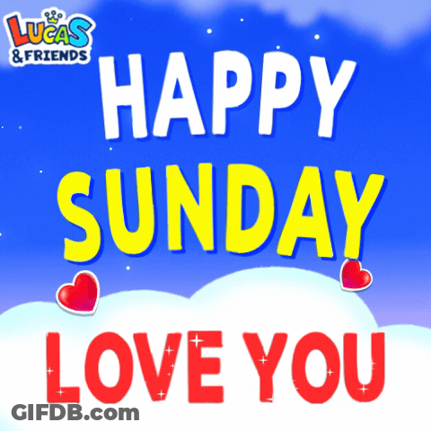 Lucas And Friends Happy Sunday Love You Greeting Card GIF