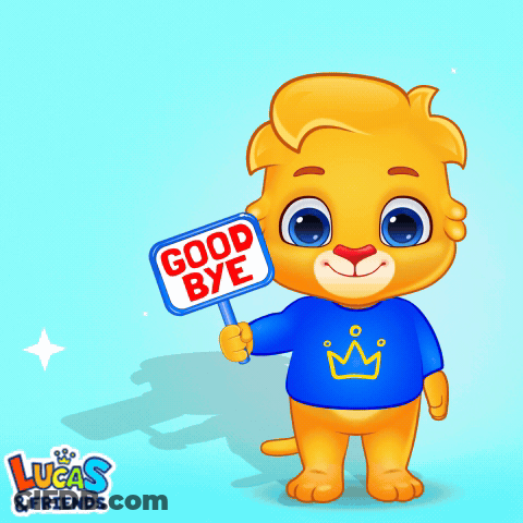 Lucas And Friends Holding Sign Saying Good Bye GIF