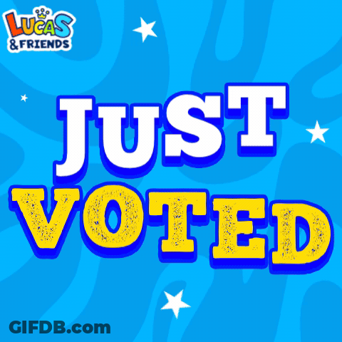 Lucas And Friends Just Voted Blue Poster GIF