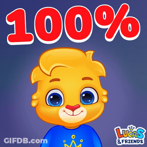 Lucas And Friends Logo With Cartoon Character GIF