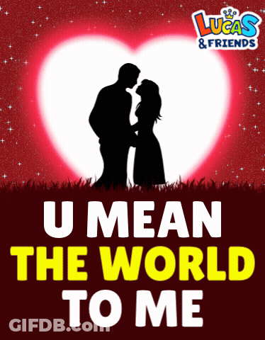 Lucas And Friends Poster Man And Woman Kissing In Front Of Heart GIF