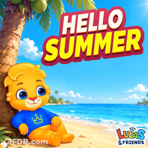 Lucas And Friends Teddy Bear On Beach GIF
