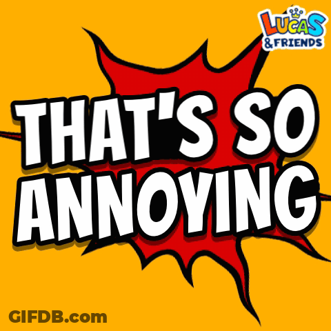 Lucas And Friends That 'S So Annoying Logo On A Yellow Background GIF