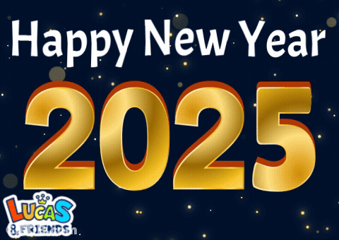 Lucas And Friends Wishes A Happy New Year 2025 GIF