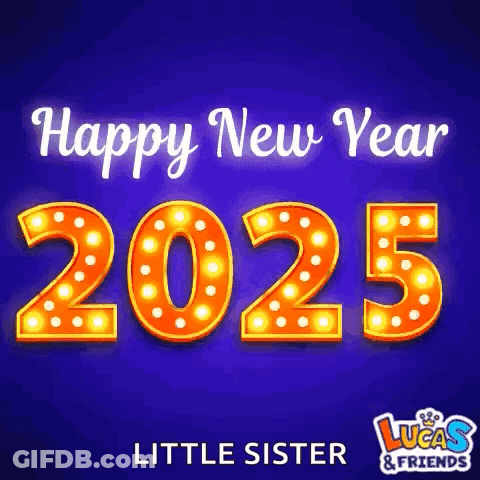 Lucas And Friends Wishes A Happy New Year To Little Sister GIF