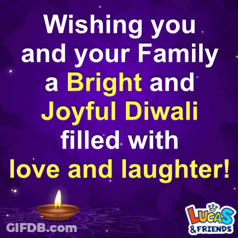 Lucas And Friends Wishing Bright Joyful Diwali GIF