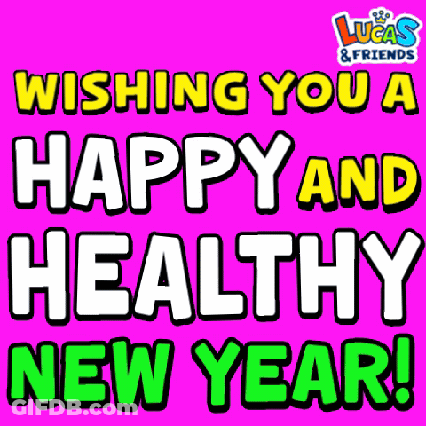 Lucas And Friends Wishing Happy Healthy New Year GIF