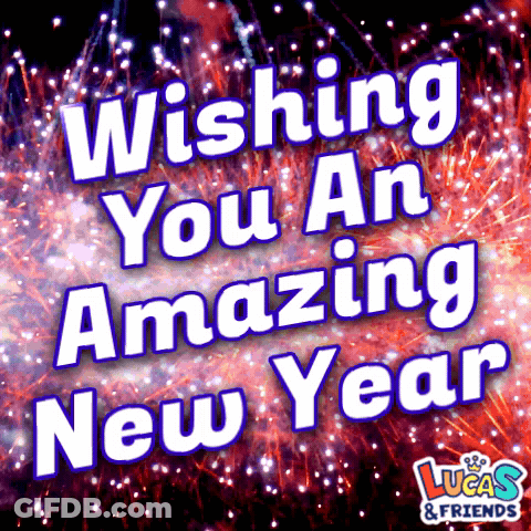 Lucas And Friends Wishing Happy New Year GIF