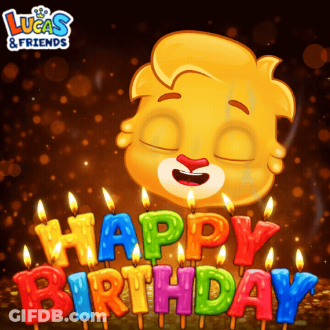 Lucas & Friends Birthday Candle Advertisement GIF