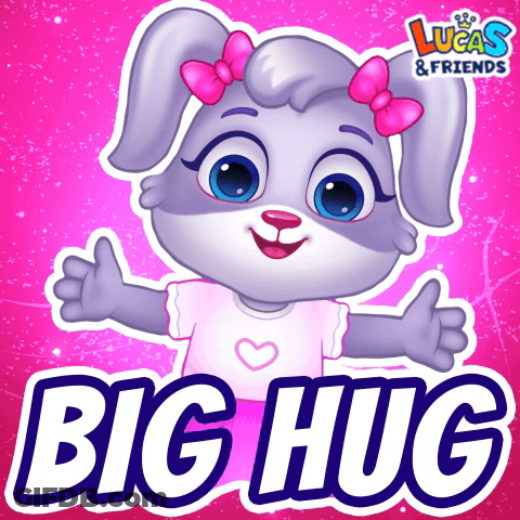 Lucas & Friends Bunny Giving Big Hug GIF