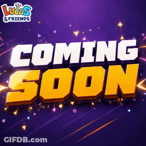 Lucas & Friends Coming Soon Purple Background GIF