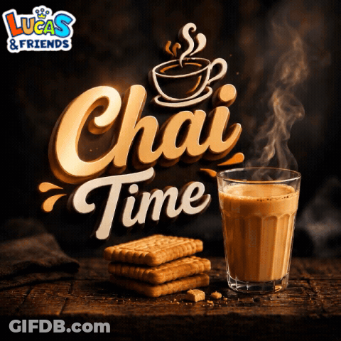 Lucas & Friends Cup Of Tea And Glass Of Tea GIF