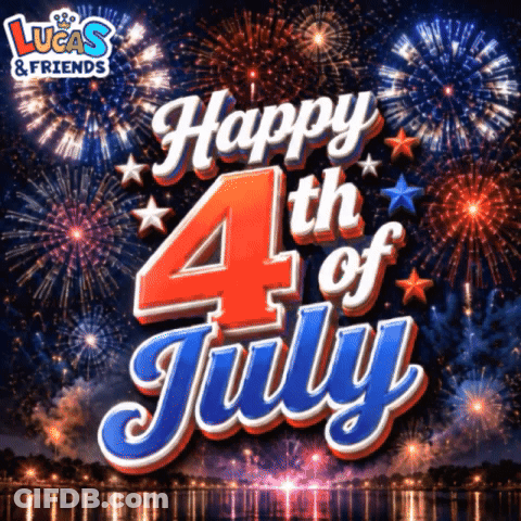 Lucas & Friends Happy 4Th Of July With Fireworks GIF