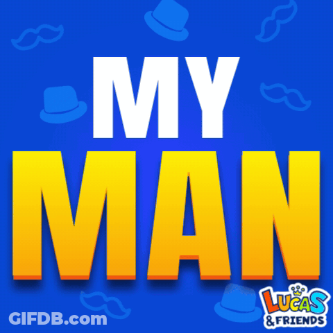 Lucas & Friends Logo My Man GIF
