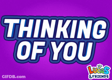 Lucas & Friends Logo Purple Background GIF