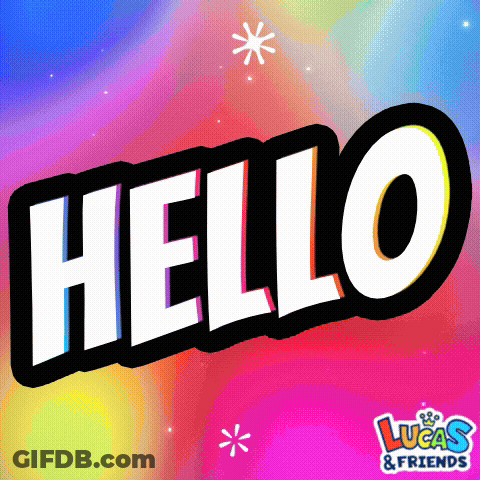 Lucas & Friends Logo Saying Hello GIF