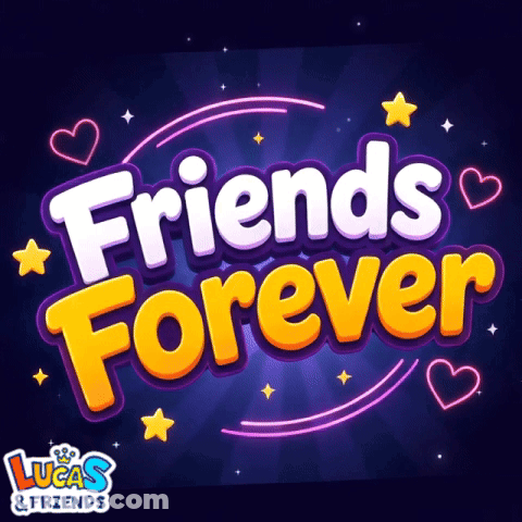Lucas & Friends Logo Says Friends Forever GIF