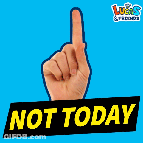 Lucas & Friends Logo With Hand Pointing Up GIF