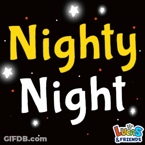 Lucas & Friends Nighty Night Logo GIF