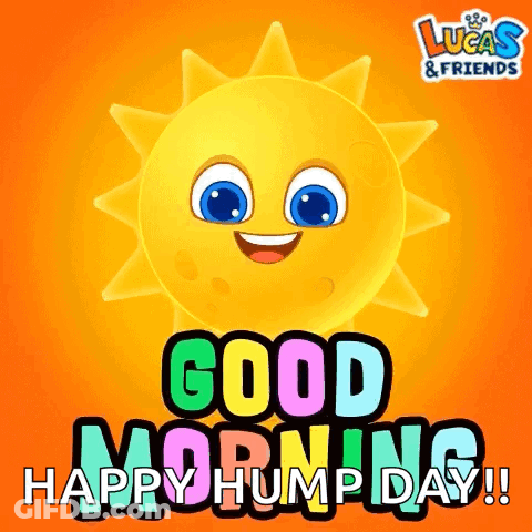 Lucas & Friends Smiling Sun Good Morning Happy Hump Day GIF