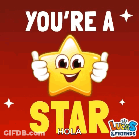 Lucas & Friends Star Thumbs Up GIF