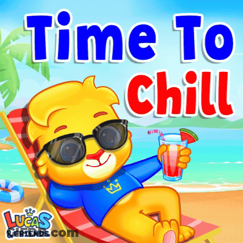 Lucas & Friends Teddy Bear With Drink GIF