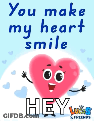 Lucas & Friends Valentine's Day Heart With Face GIF