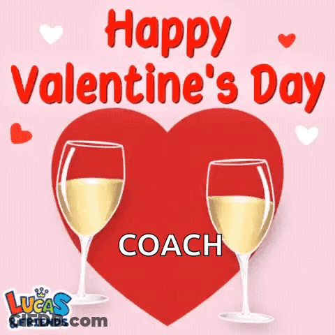 Lucas & Friends Valentine Wine Glasses Heart GIF