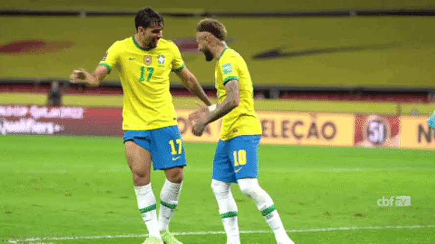 Lucas Paqueta Bro Hug With Neymar Selecao GIF