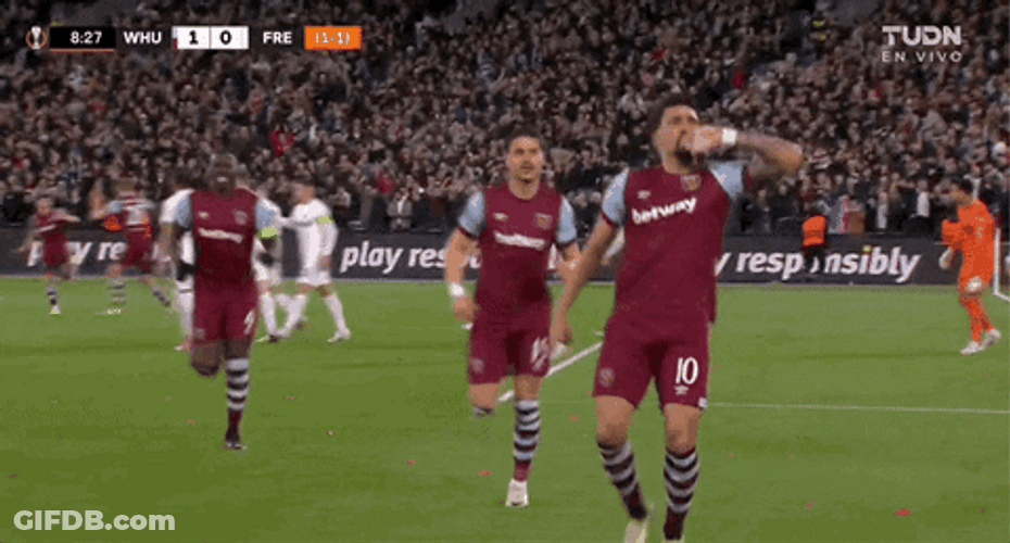 Lucas Paqueta Celebrating GIF
