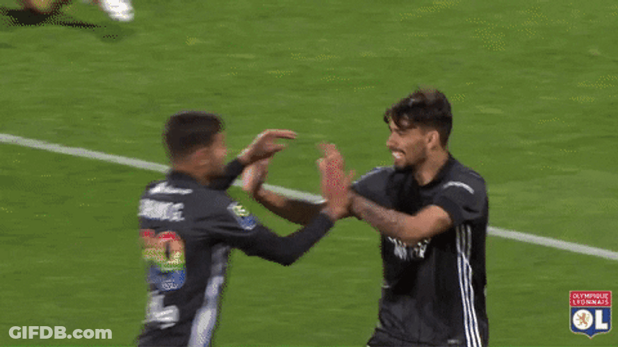 Lucas Paqueta Hugging Teammates GIF