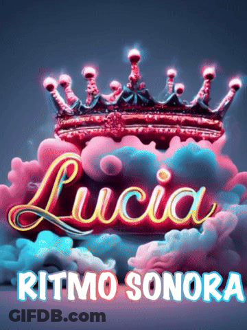 Lucia Ritmo Sonora Poster With Crown GIF