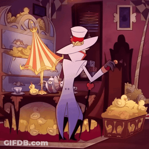 Lucifer Hazbin Hotel Talking To Himself GIF