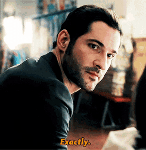 Lucifer Tom Ellis Grin Exactly GIF