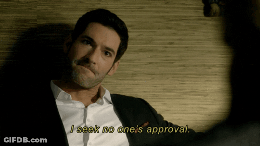 Lucifer Tom Ellis I Seek No One's Approval GIF