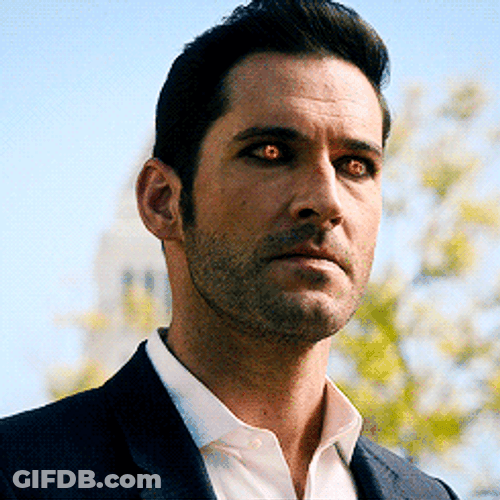 Lucifer Tom Ellis Mad Angry Red Eyes GIF