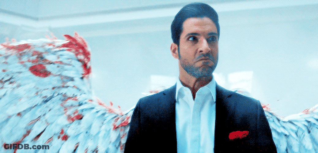 Lucifer Tom Ellis Mad Looking Around GIF