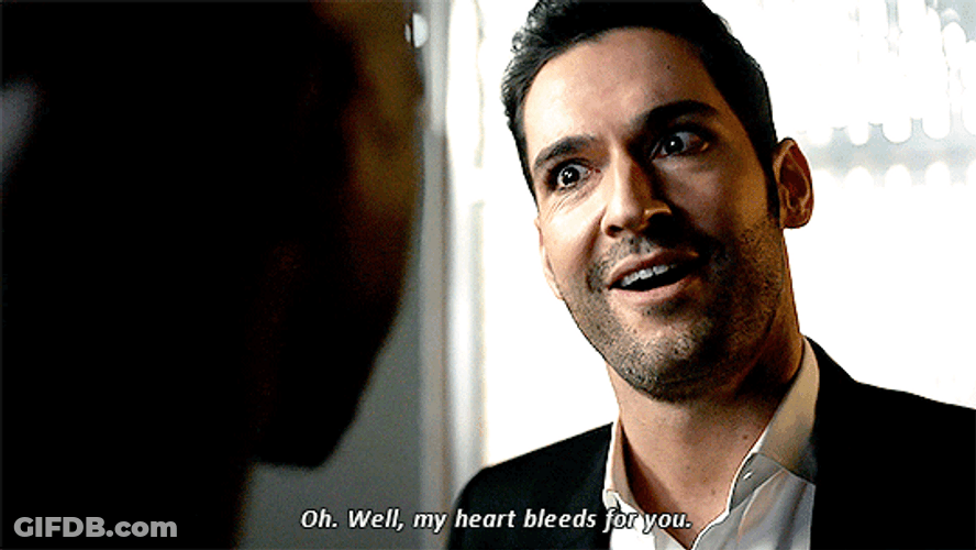 Lucifer Tom Ellis My Heart Bleeds For You GIF