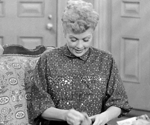 Lucille Ball Birthday Gift Prank GIF