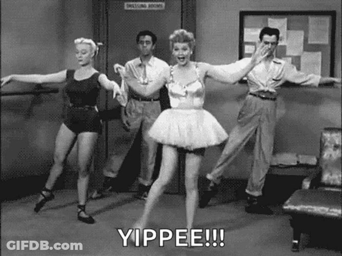 Lucille Ball Dancing Yipee GIF