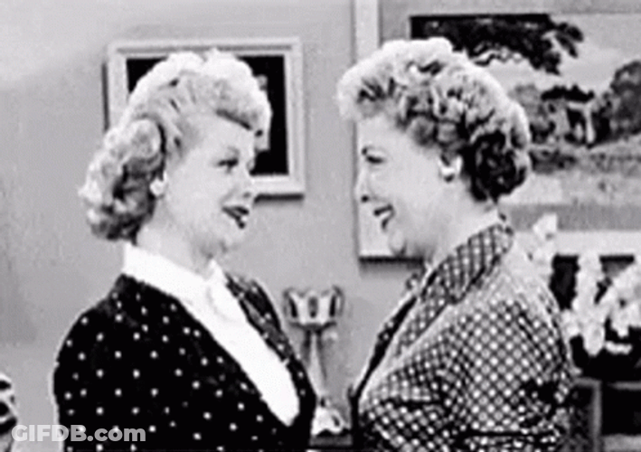 Lucille Ball Friend Hug GIF