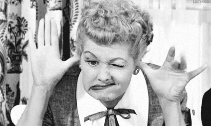 Lucille Ball Mocking Face GIF