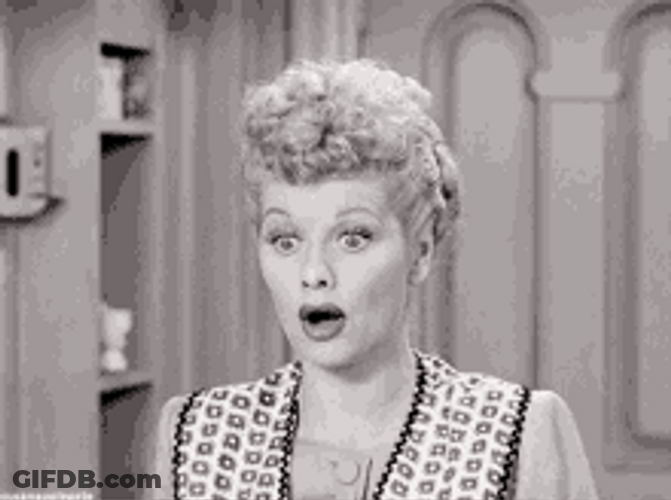 Lucille Ball Surprised Face GIF