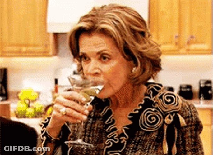 Lucille Bluth Drink Martini Evil Gaze GIF