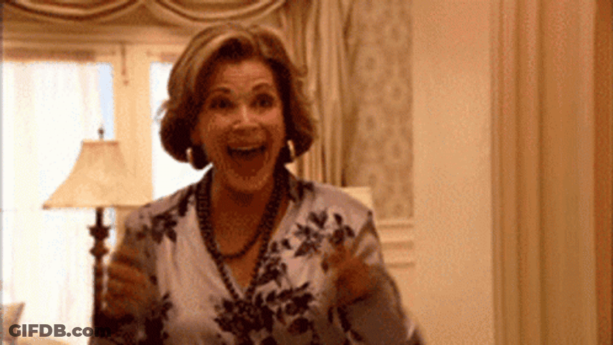Lucille Bluth Excited Reaction GIF